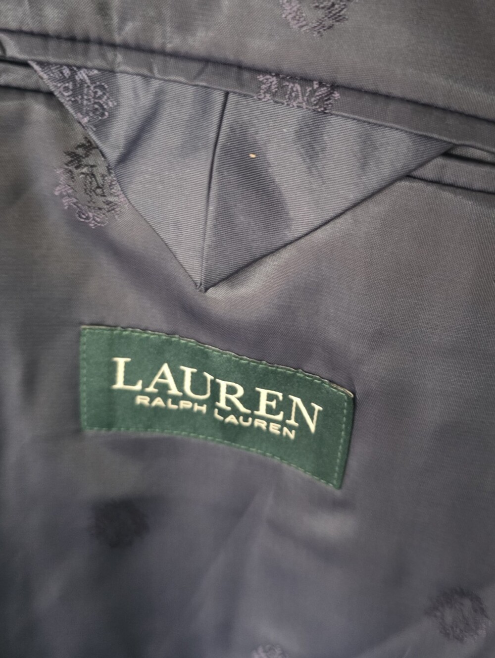 NWOT Lauren Ralph Lauren Navy Textured Weave Wool Blazer Size 48R Old Money - Picture 15 of 16